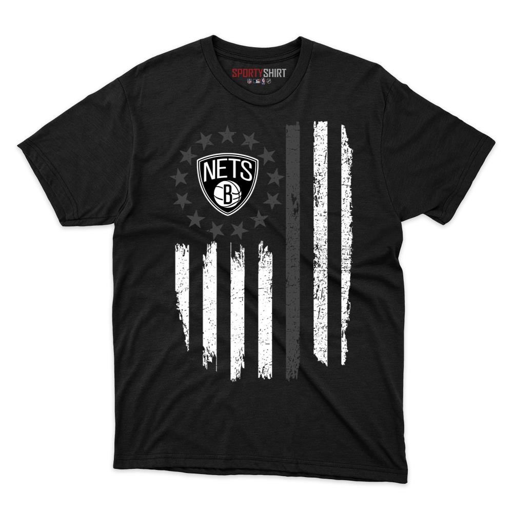 Brooklyn Nets Betsy Ross Flag Unisex Cotton Graphic Tee, Patriotic USA Fan Game Day Shirt