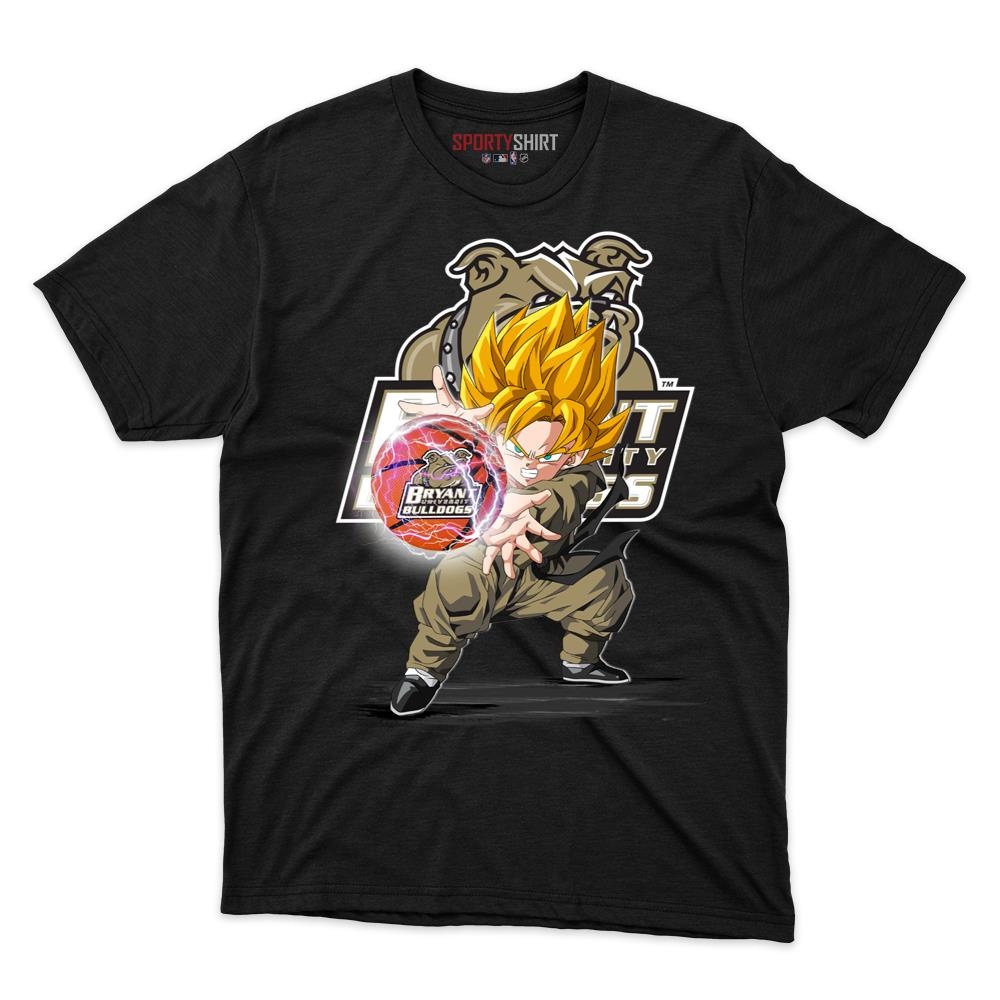 Bryant Bulldogs Goku Dragon Ball Z Unisex Cotton Graphic Tee, Anime Crossover Fan Game Day Shirt