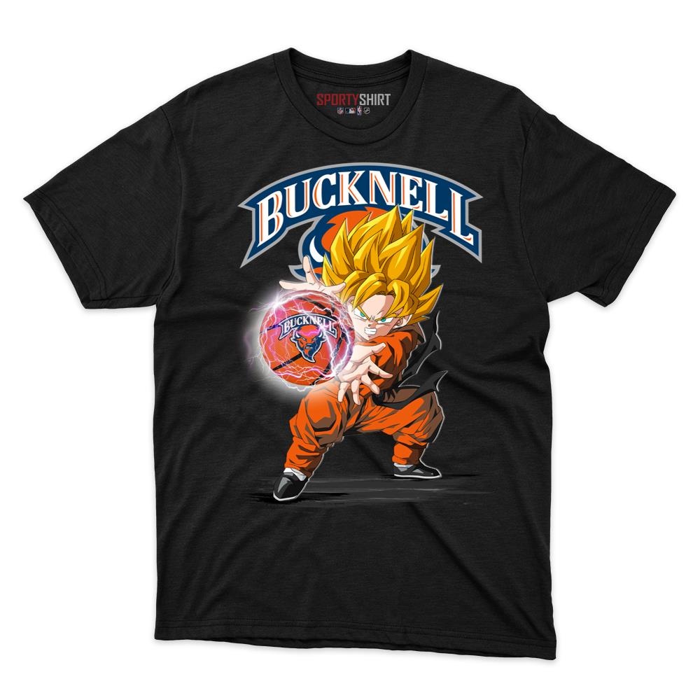 Bucknell Bison Goku Dragon Ball Z Unisex Cotton Graphic Tee, Anime Crossover Fan Game Day Shirt