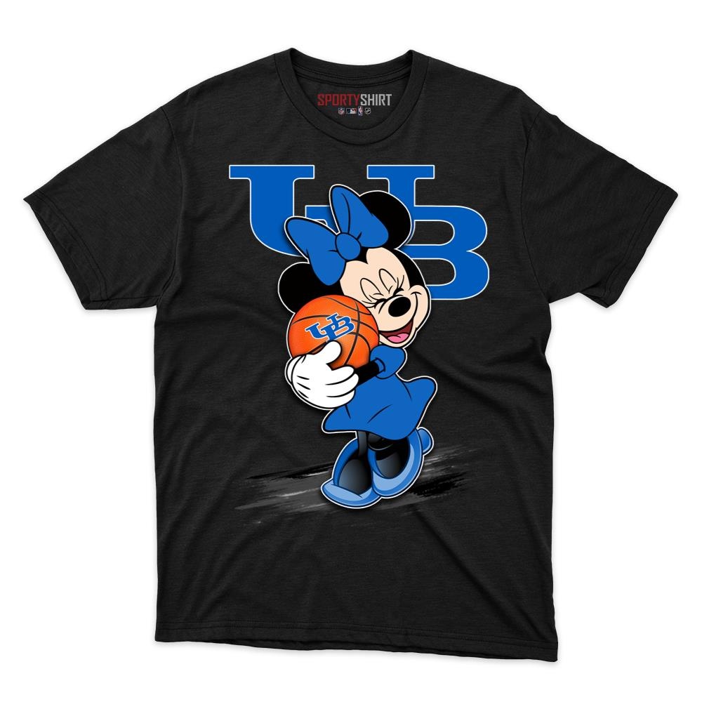Buffalo Bulls Minnie Mouse Unisex Cotton Graphic Tee, Disney Cartoon Crossover Fan Game Day Shirt