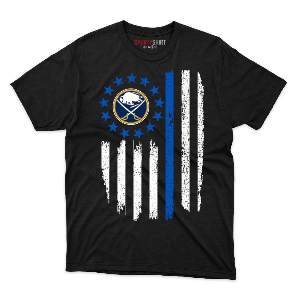 Buffalo Sabres Betsy Ross Flag Unisex Cotton Graphic Tee, Patriotic USA Fan Game Day Shirt