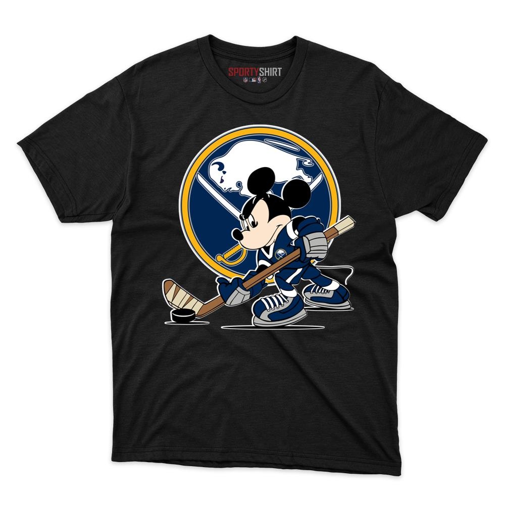 Buffalo Sabres Mickey Mouse Player Unisex Cotton Graphic Tee, Disney Cartoon Fan Game Day Shirt