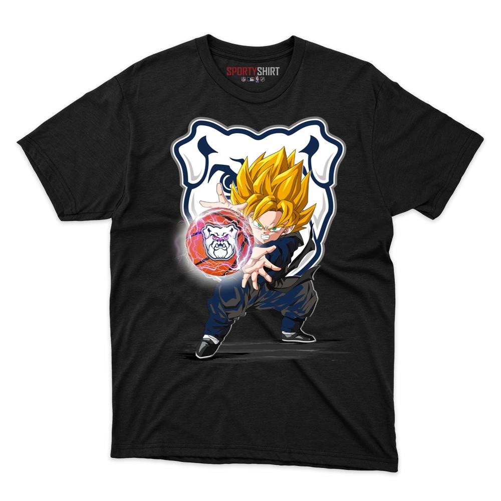 Butler Bulldogs Goku Dragon Ball Z Unisex Cotton Graphic Tee, Anime Crossover Fan Game Day Shirt
