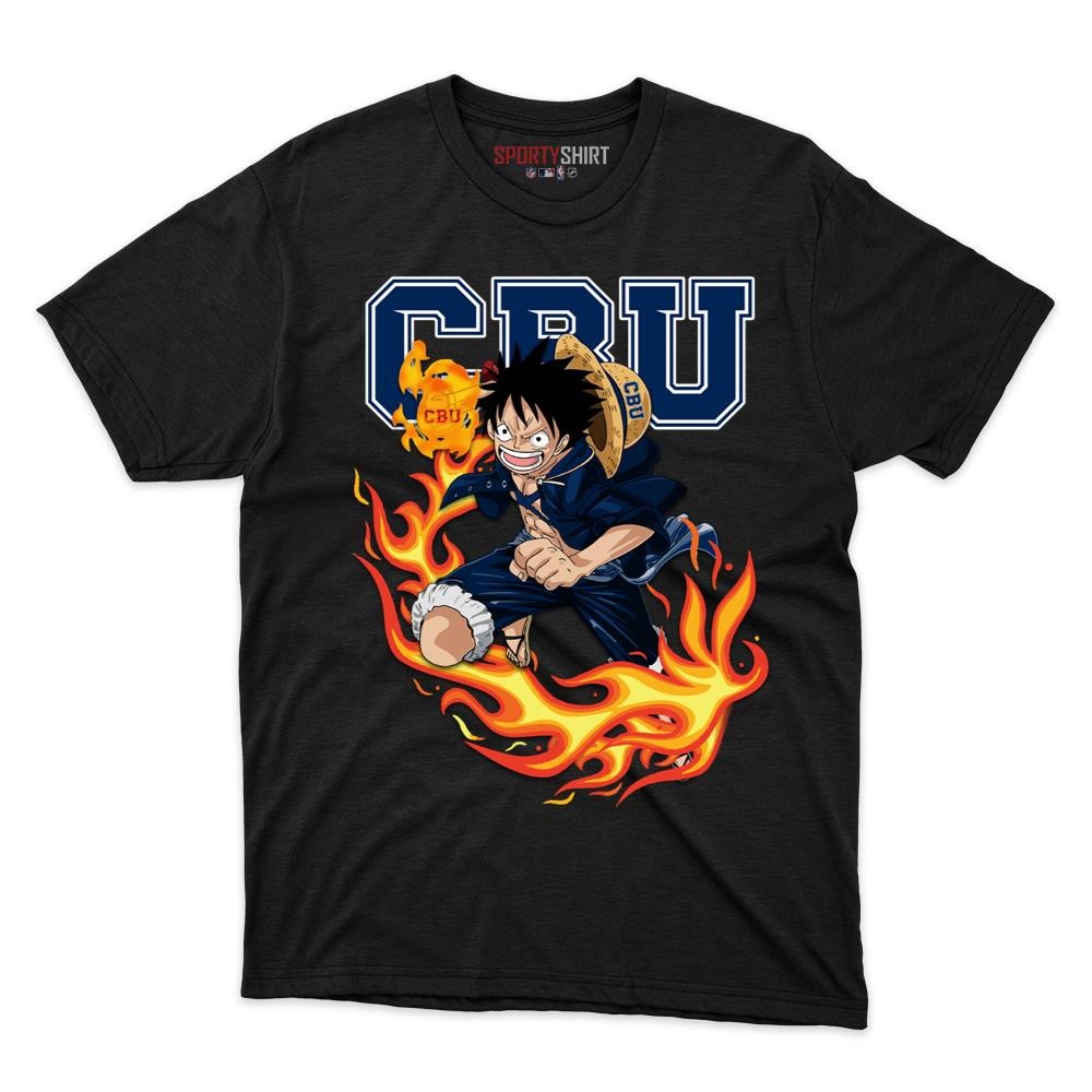California Baptist Lancers Luffy One Piece Unisex Cotton Tee, Anime Pirate Fan Game Day Shirt