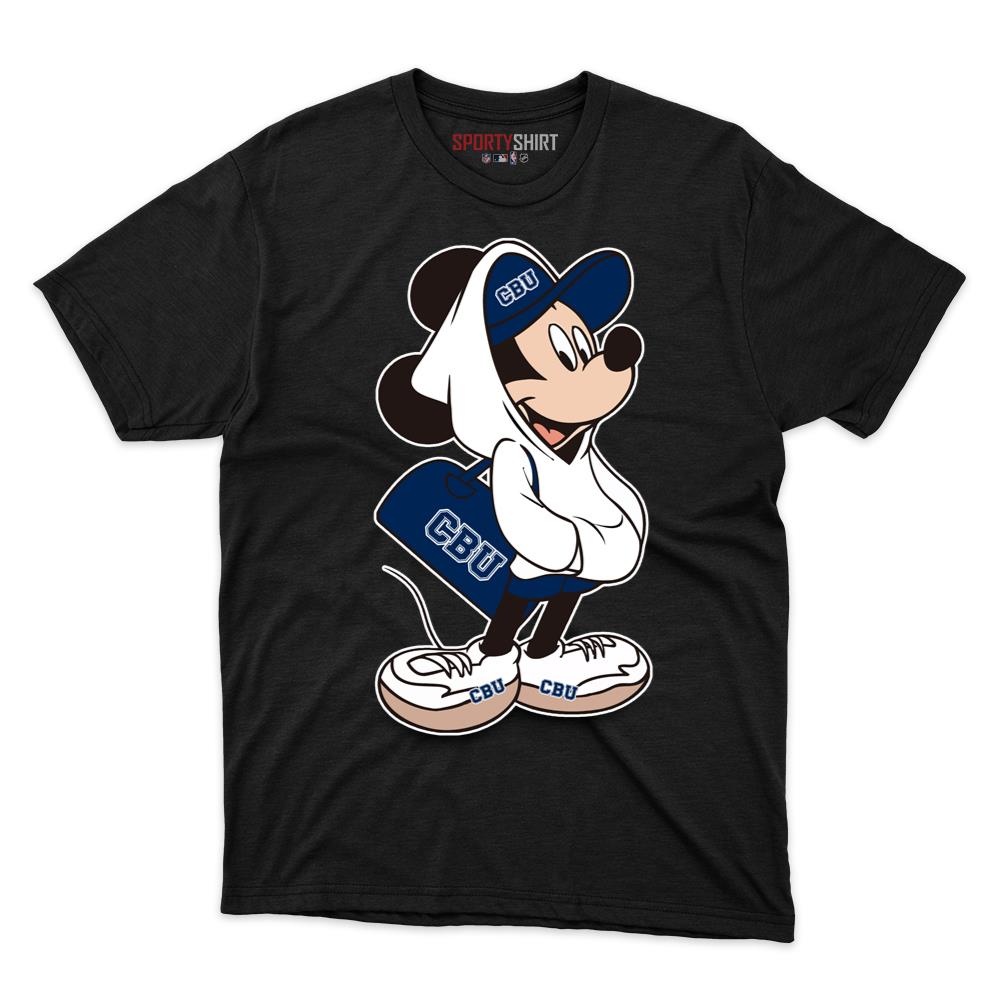 California Baptist Lancers Mickey Mouse Unisex Cotton Tee, Disney Cartoon Fan Game Day Shirt