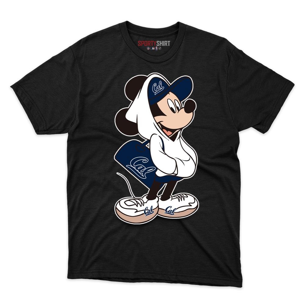 California Golden Bears Mickey Mouse Unisex Cotton Graphic Tee, Disney Cartoon Fan Game Day Shirt