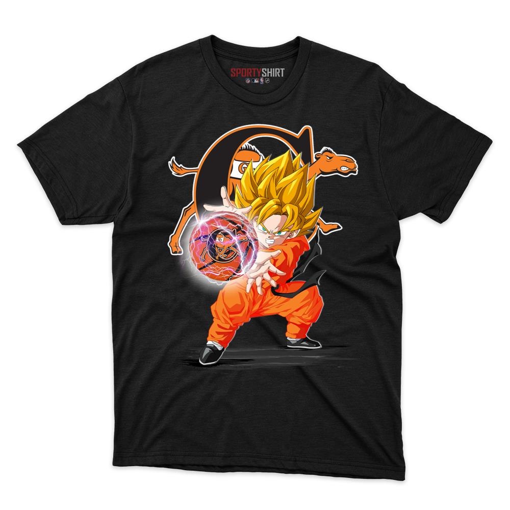Campbell Fighting Camels Goku Dragon Ball Z Unisex Cotton Graphic Tee, Anime Fan Game Day Shirt