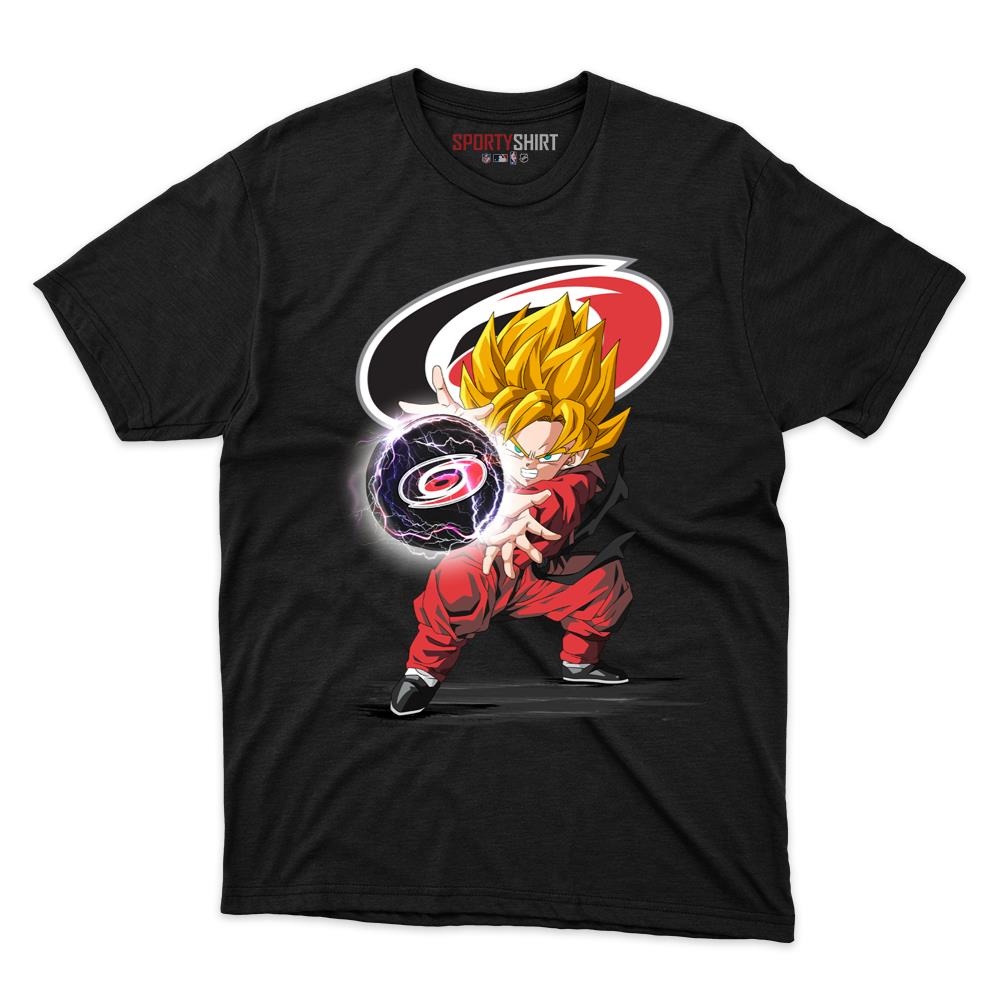 Carolina Hurricanes Goku Dragon Ball Z Unisex Shirt, Anime Crossover Cotton Graphic Tee, Game Day Fan Gift