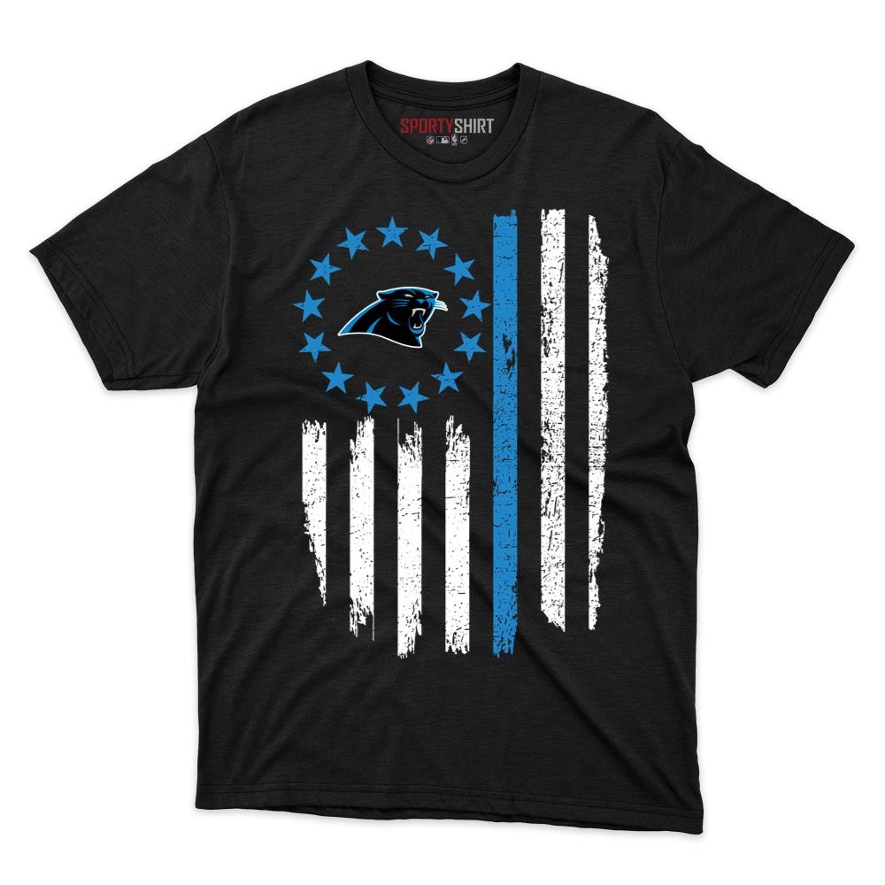 Carolina Panthers Betsy Ross Flag Unisex Shirt, Patriotic American Stars Cotton Graphic Tee, Game Day Fan Gift
