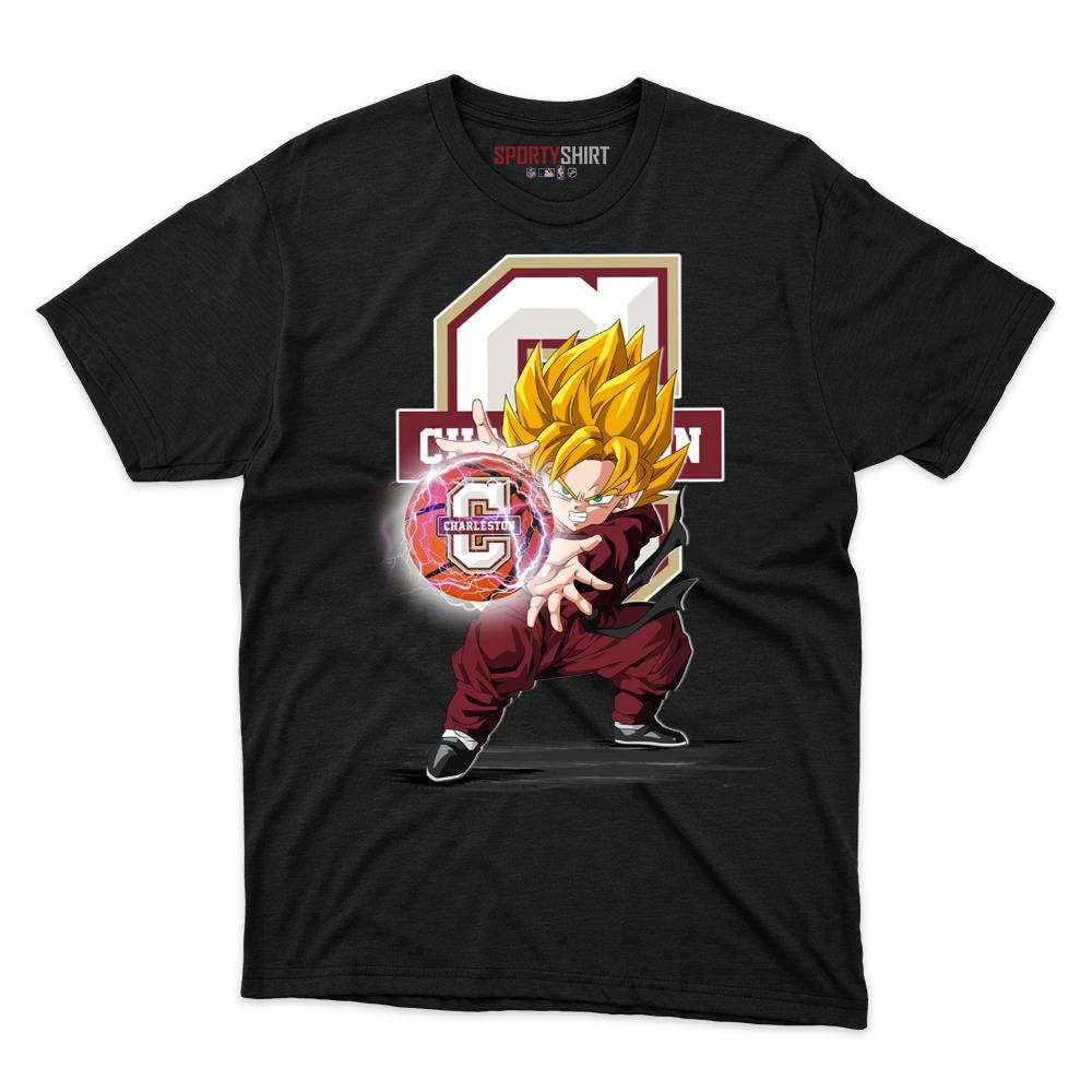 Charleston Cougars Goku Dragon Ball Z Unisex Shirt, Anime Crossover Cotton Graphic Tee, Game Day Fan Gift