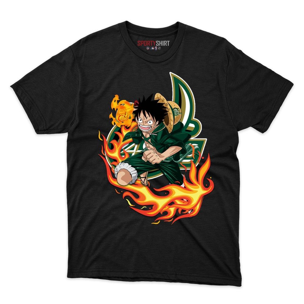 Charlotte 49ers Luffy One Piece Straw Hat Unisex Shirt, Anime Pirate Cotton Graphic Tee, Game Day Fan Gift