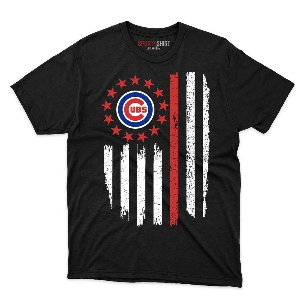 Chicago Cubs Betsy Ross Flag Unisex Shirt, Patriotic American Stars Cotton Graphic Tee, Game Day Fan Gift