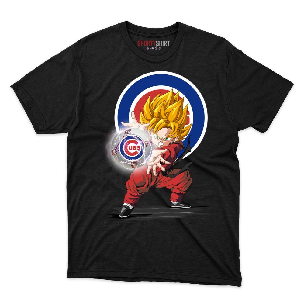 Chicago Cubs Goku Dragon Ball Z Unisex Shirt, Anime Crossover Cotton Graphic Tee, Game Day Fan Gift