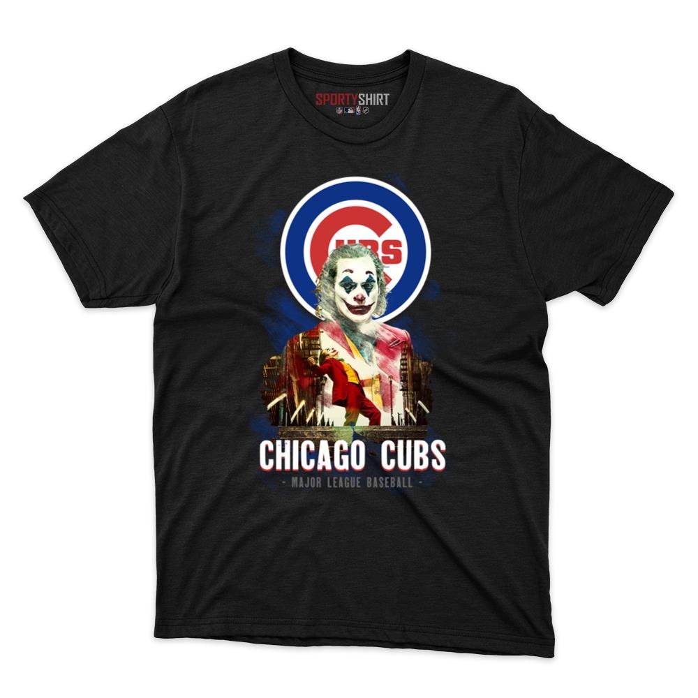 Chicago Cubs Put On A Happy Face Joker Unisex Cotton Graphic Tee, Funny Fan Shirt for Game Day