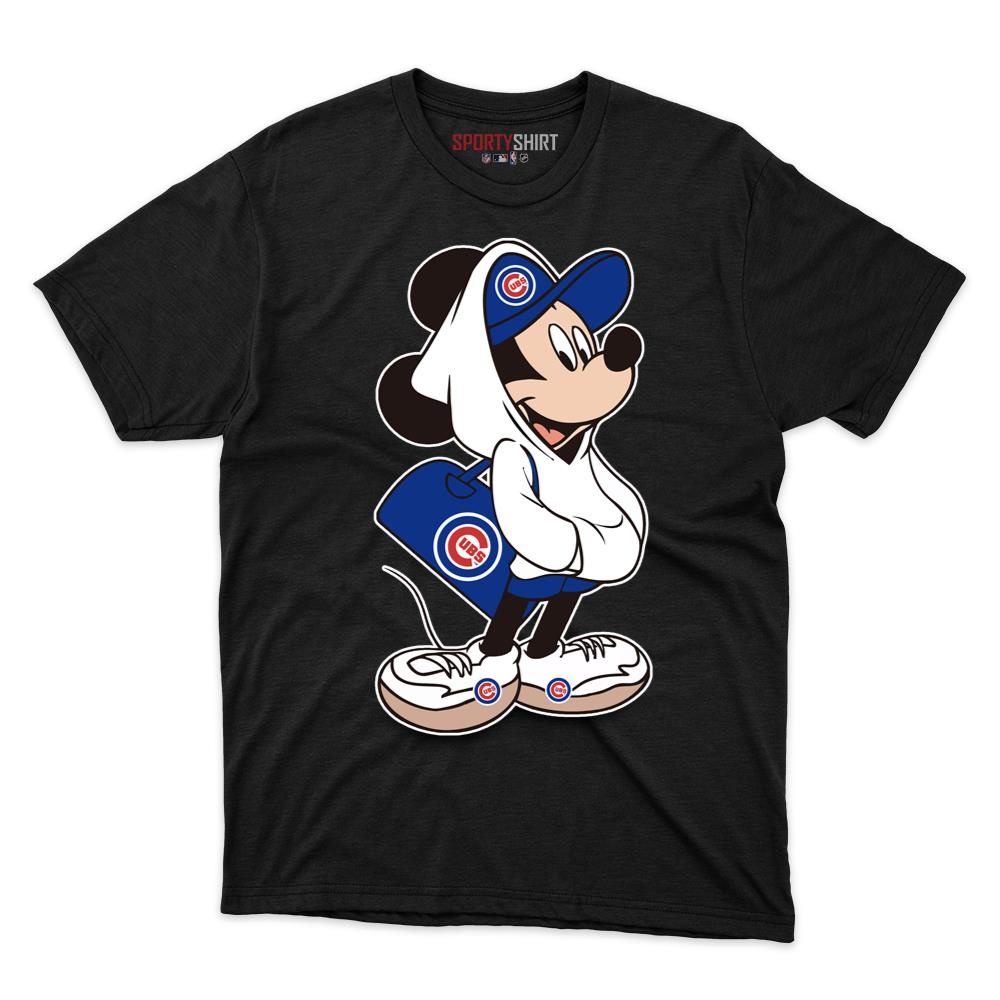 Chicago Cubs Mickey Mouse Disney Cartoon Unisex Cotton Graphic Tee, Fan Shirt for Game Day