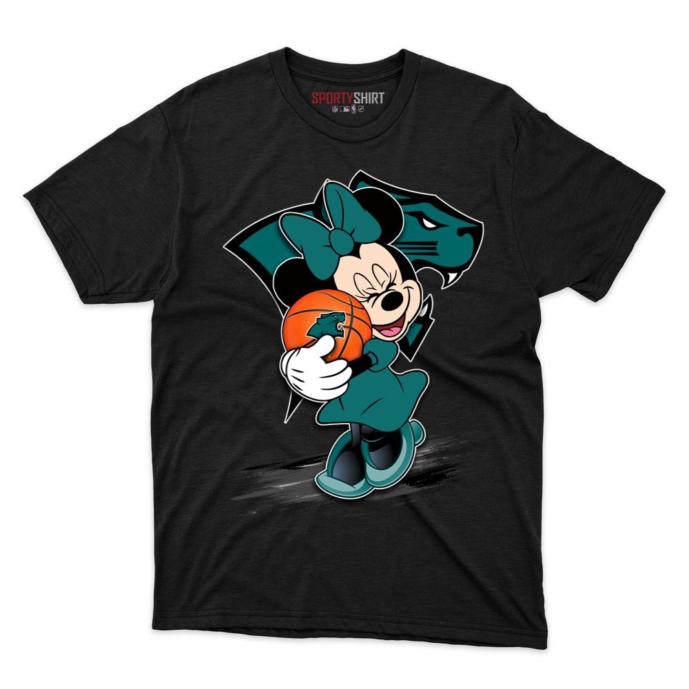 Chicago State Cougars Minnie Mouse Disney Cartoon Unisex Cotton Graphic Tee, Fan Shirt for Game Day