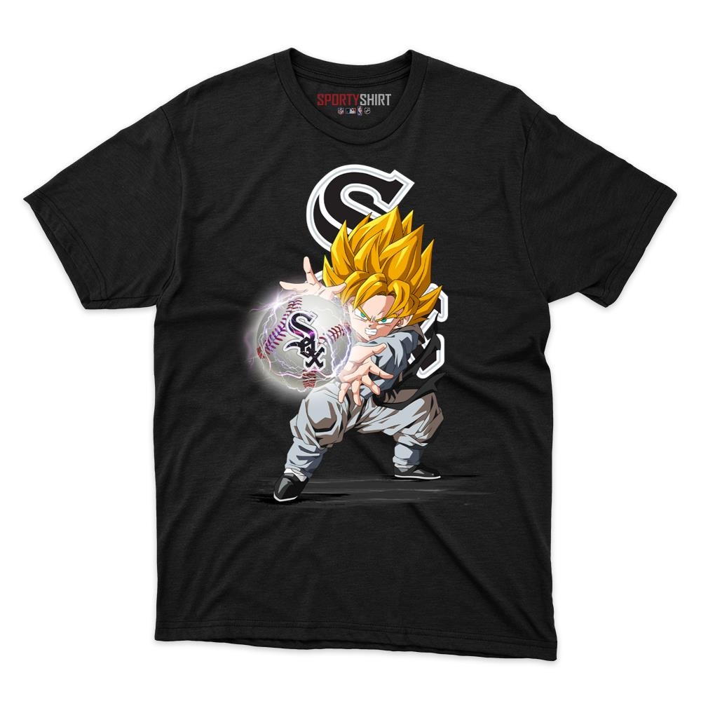 Chicago White Sox Goku Dragon Ball Z Anime Unisex Cotton Graphic Tee, Fan Shirt for Game Day