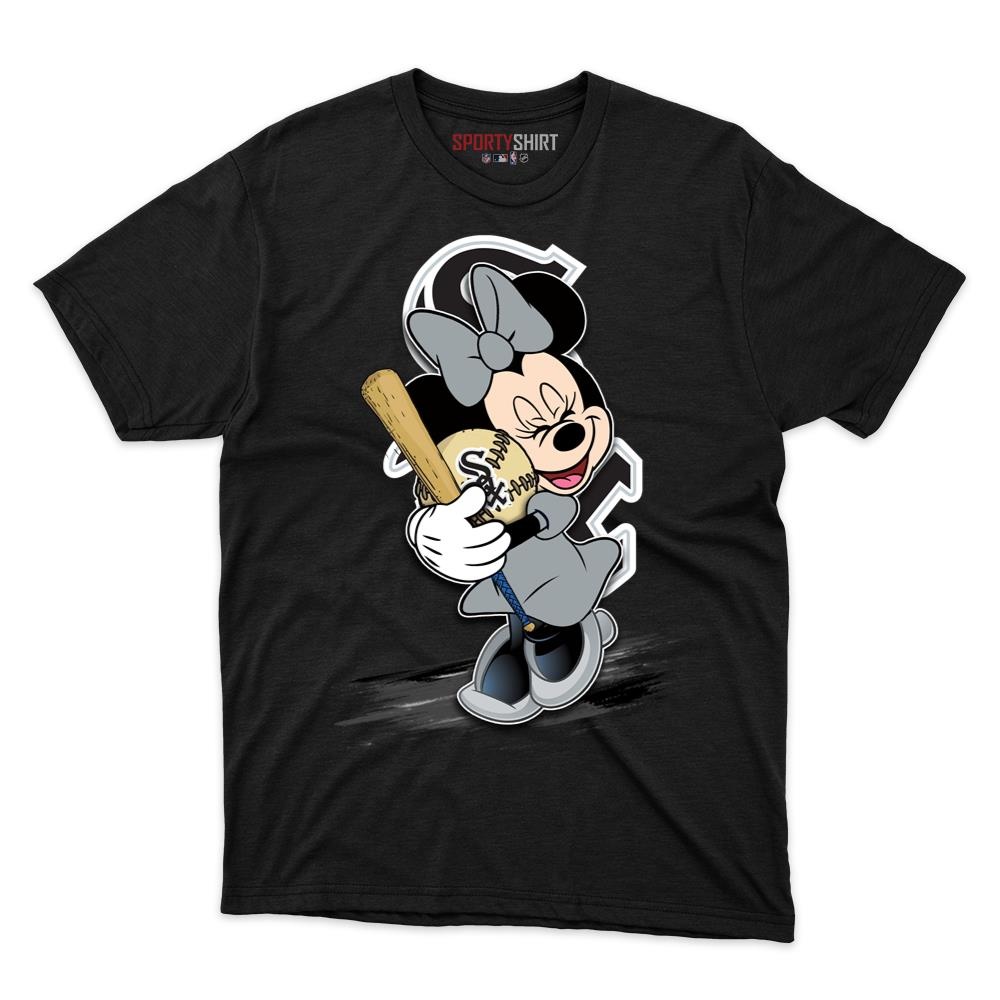 Chicago White Sox Minnie Mouse Disney Cartoon Unisex Cotton Graphic Tee, Fan Shirt for Game Day