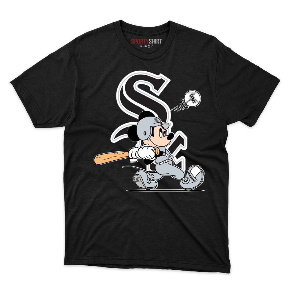 Chicago White Sox Roster Mickey Mouse Player Disney Cartoon Unisex Cotton Graphic Tee, Fan Shirt for Game Day