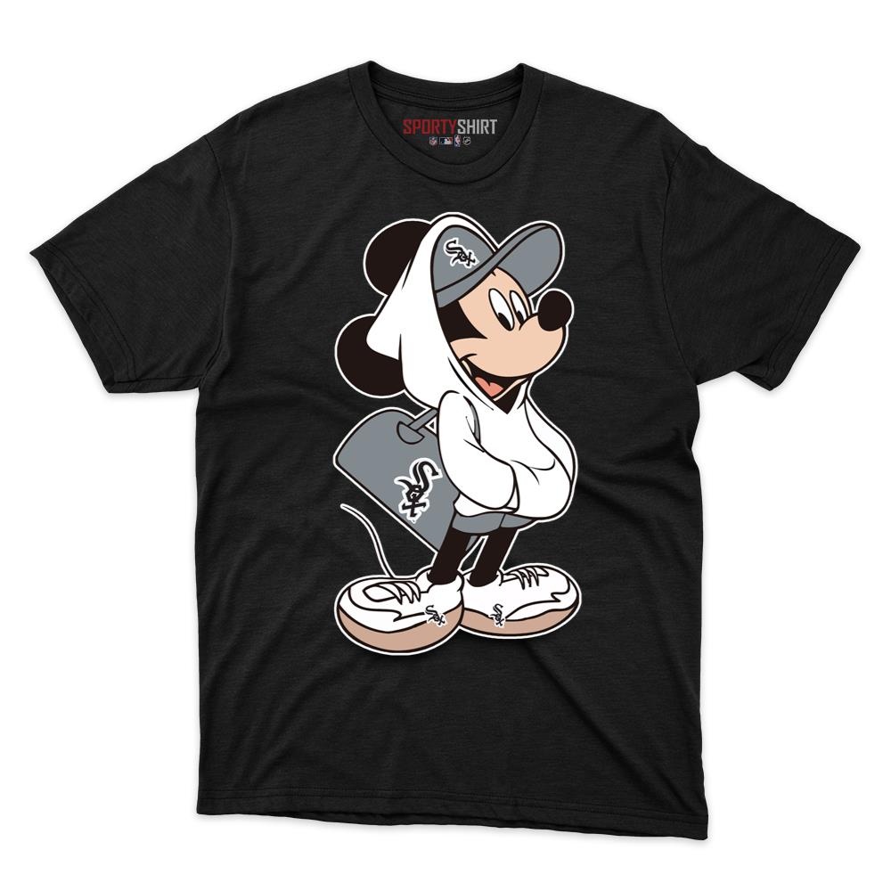 Chicago White Sox Roster Mickey Mouse Disney Cartoon Unisex Cotton Graphic Tee, Fan Shirt for Game Day
