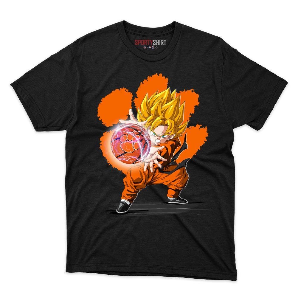 Clemson Tigers Goku Dragon Ball Z Anime Unisex Cotton Graphic Tee, Fan Shirt for Game Day