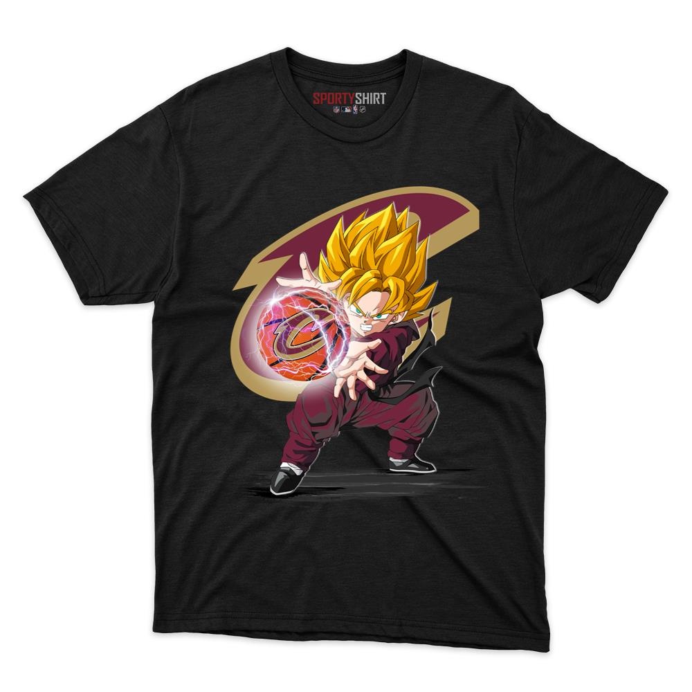 Cleveland Cavaliers Goku Dragon Ball Z Anime Unisex Cotton Graphic Tee, Fan Shirt for Game Day