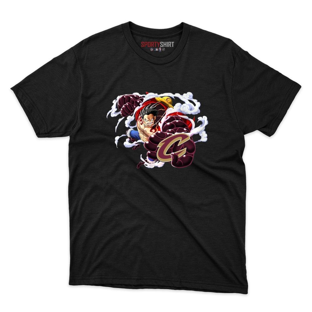Cleveland Cavaliers Monkey D Luffy Gear One Piece Anime Unisex Cotton Graphic Tee, Fan Shirt for Game Day
