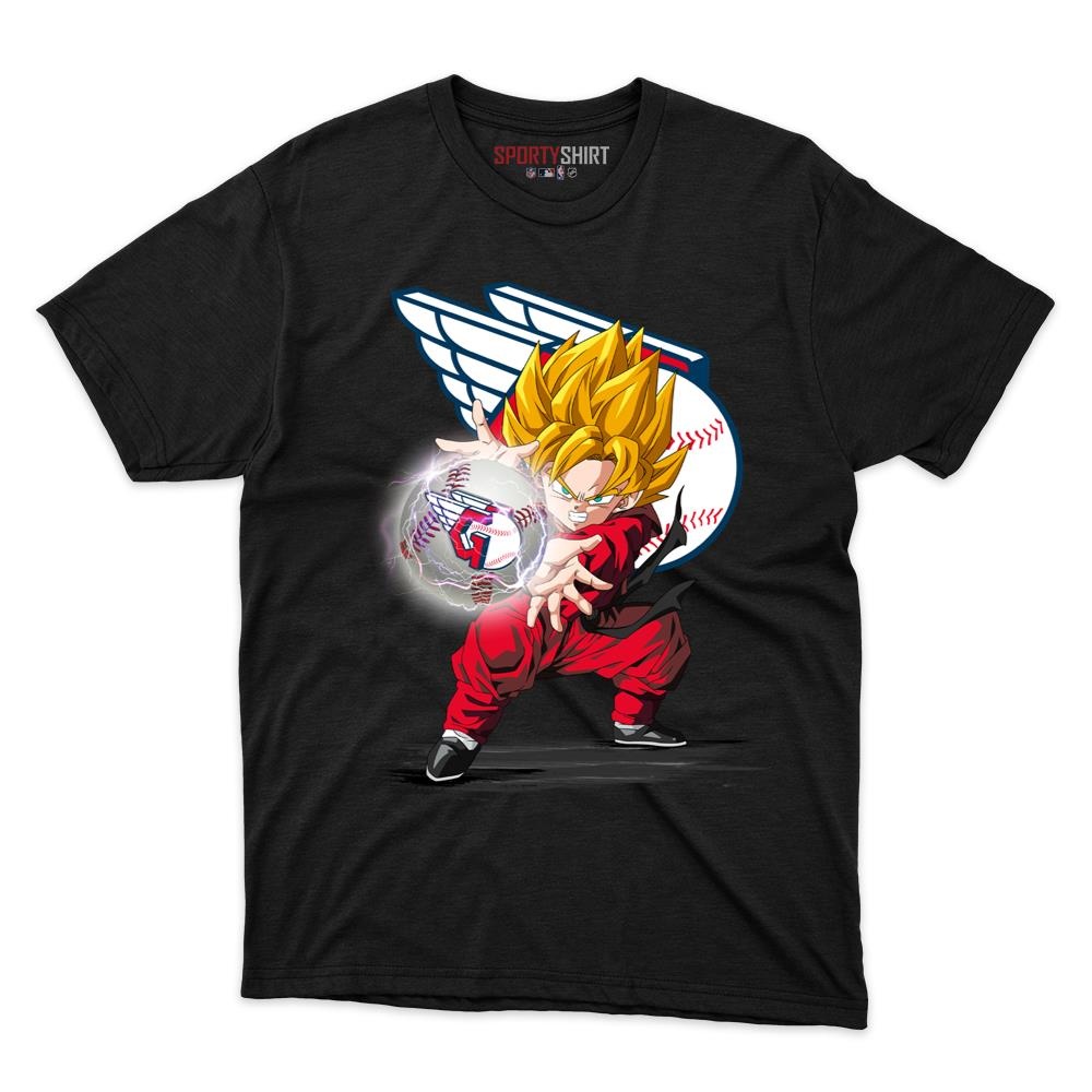 Cleveland Indians Goku Dragon Ball Z Anime Unisex Cotton Graphic Tee, Fan Shirt for Game Day