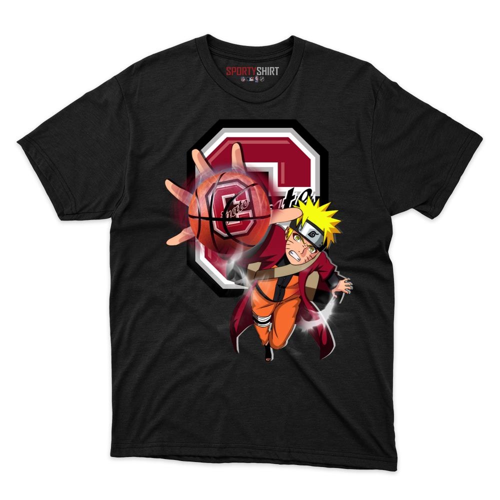Colgate Raiders Naruto Unisex Cotton Graphic Tee, Anime Ninja Crossover Shirt for Game Day Fans