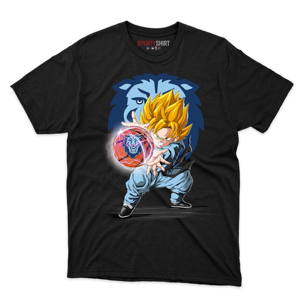 Columbia Lions Goku Dragon Ball Z Unisex Cotton Graphic Tee, Anime Crossover Shirt, Game Day Fan Gift