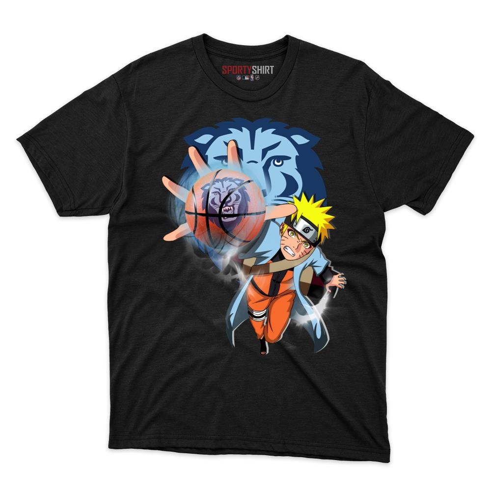 Columbia Lions Naruto Unisex Cotton Graphic Tee, Anime Ninja Crossover Shirt for Game Day Fans
