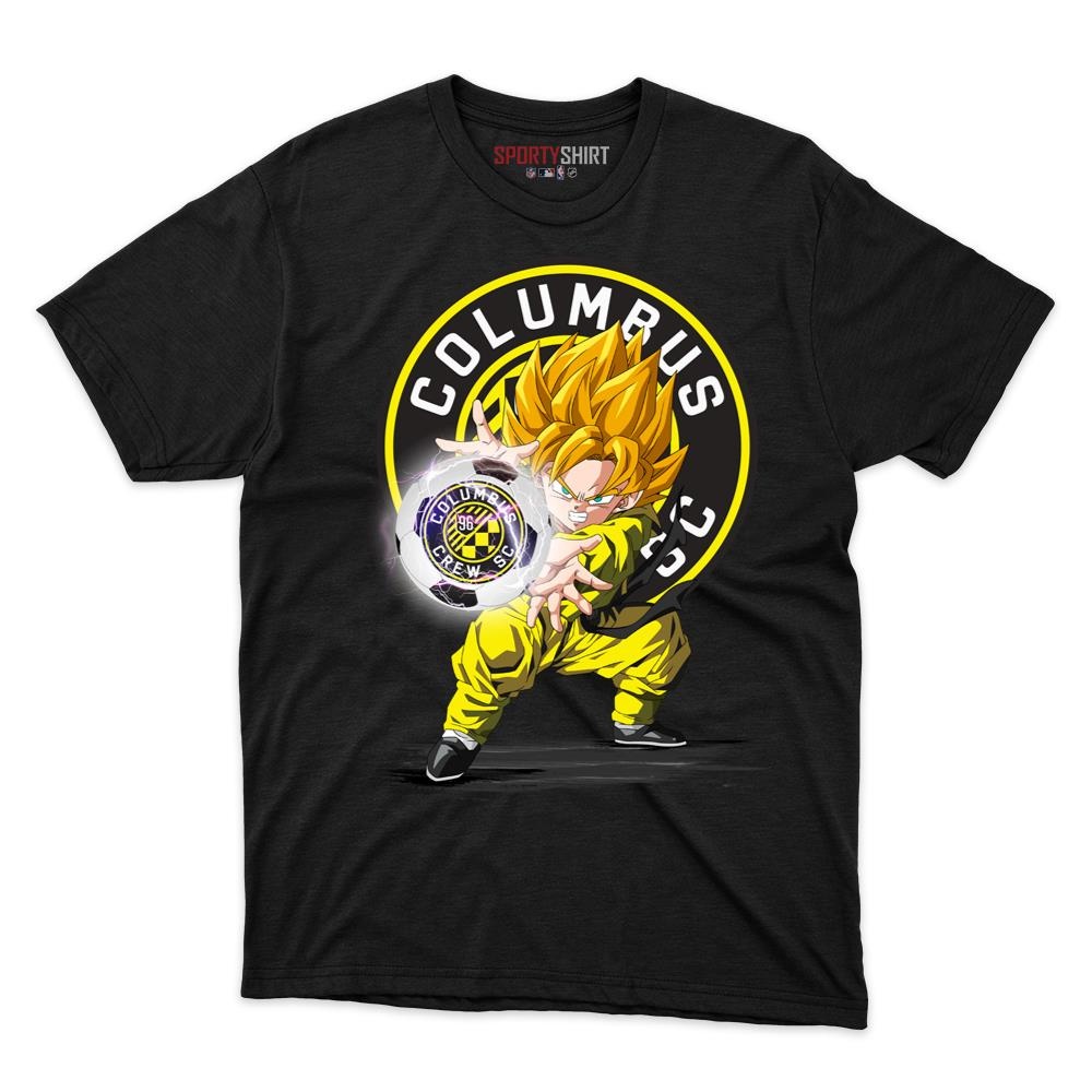 Columbus Crew SC MLS Goku Dragon Ball Z Unisex Cotton Graphic Tee, Anime Shirt, Game Day Fan Gift