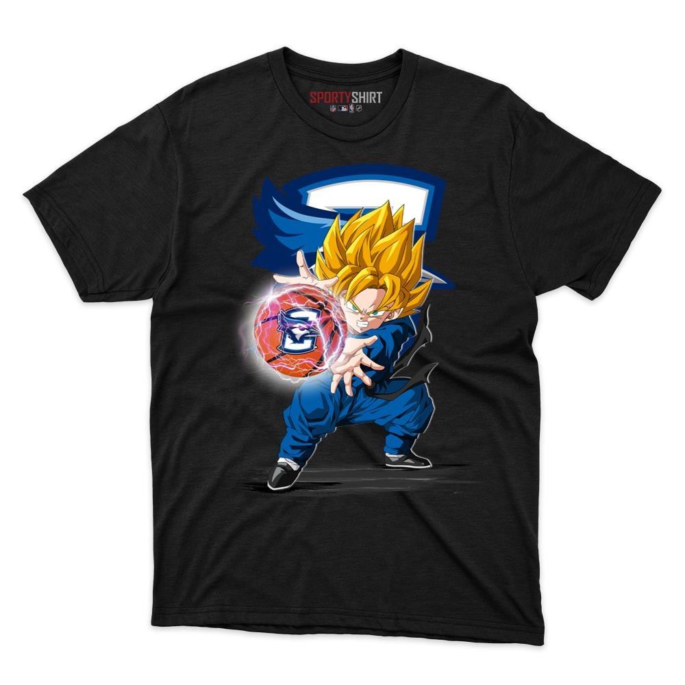 Creighton Bluejays Goku Dragon Ball Z Unisex Cotton Graphic Tee, Anime Crossover Shirt, Game Day Gift