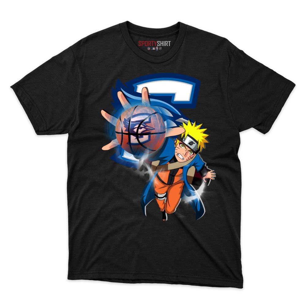 Creighton Bluejays Naruto Unisex Cotton Graphic Tee, Anime Ninja Crossover Shirt for Game Day Fans - photo 1