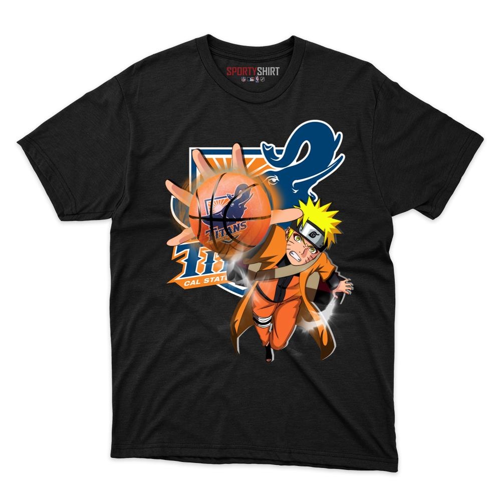 CSU Fullerton Titans Naruto Uzumaki Unisex Cotton Graphic Tee, Anime Ninja Fan Game Day Shirt