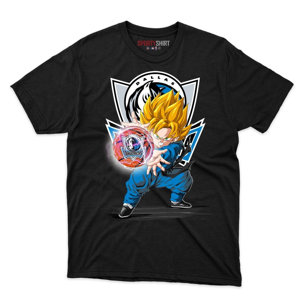 Dallas Mavericks Goku Dragon Ball Z Unisex Cotton Graphic Tee, Anime Crossover Shirt, Game Day Gift