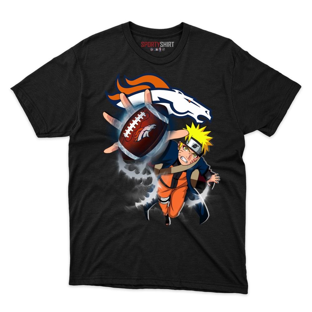 Denver Broncos Naruto Hokage Shirt, Unisex Cotton Anime Ninja Graphic Tee, Football Game Day Fan Gift