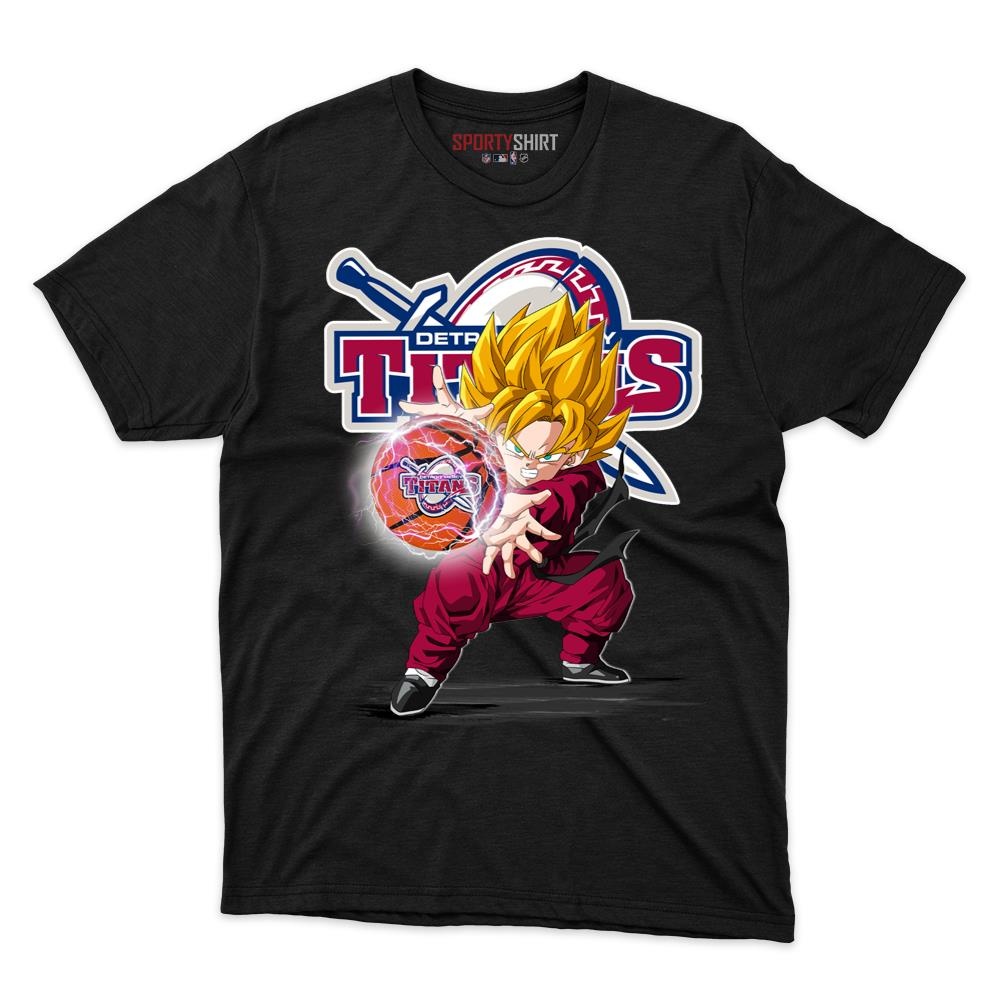 Detroit Mercy Titans Goku Dragon Ball Z Shirt, Unisex Cotton Anime Saiyan Graphic Tee for College Game Day Fans