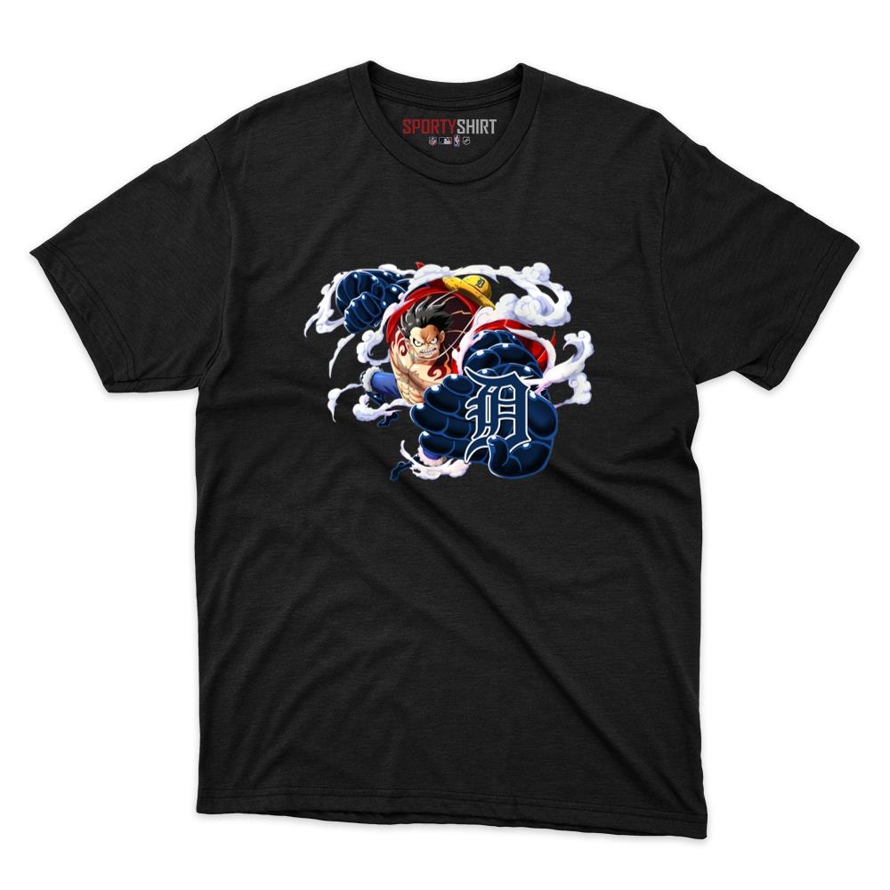 Detroit Tigers Monkey D Luffy Gear Five One Piece Unisex Cotton Tee, Anime Graphic Shirt, Game Day Fan Gift