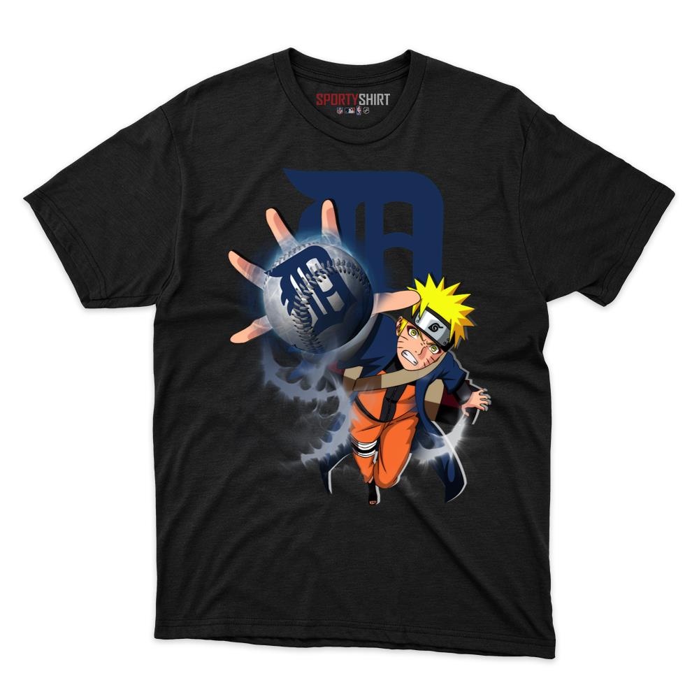 Detroit Tigers Naruto Shippuden Unisex Cotton Tee, Anime Ninja Graphic Shirt, Game Day Fan Gift