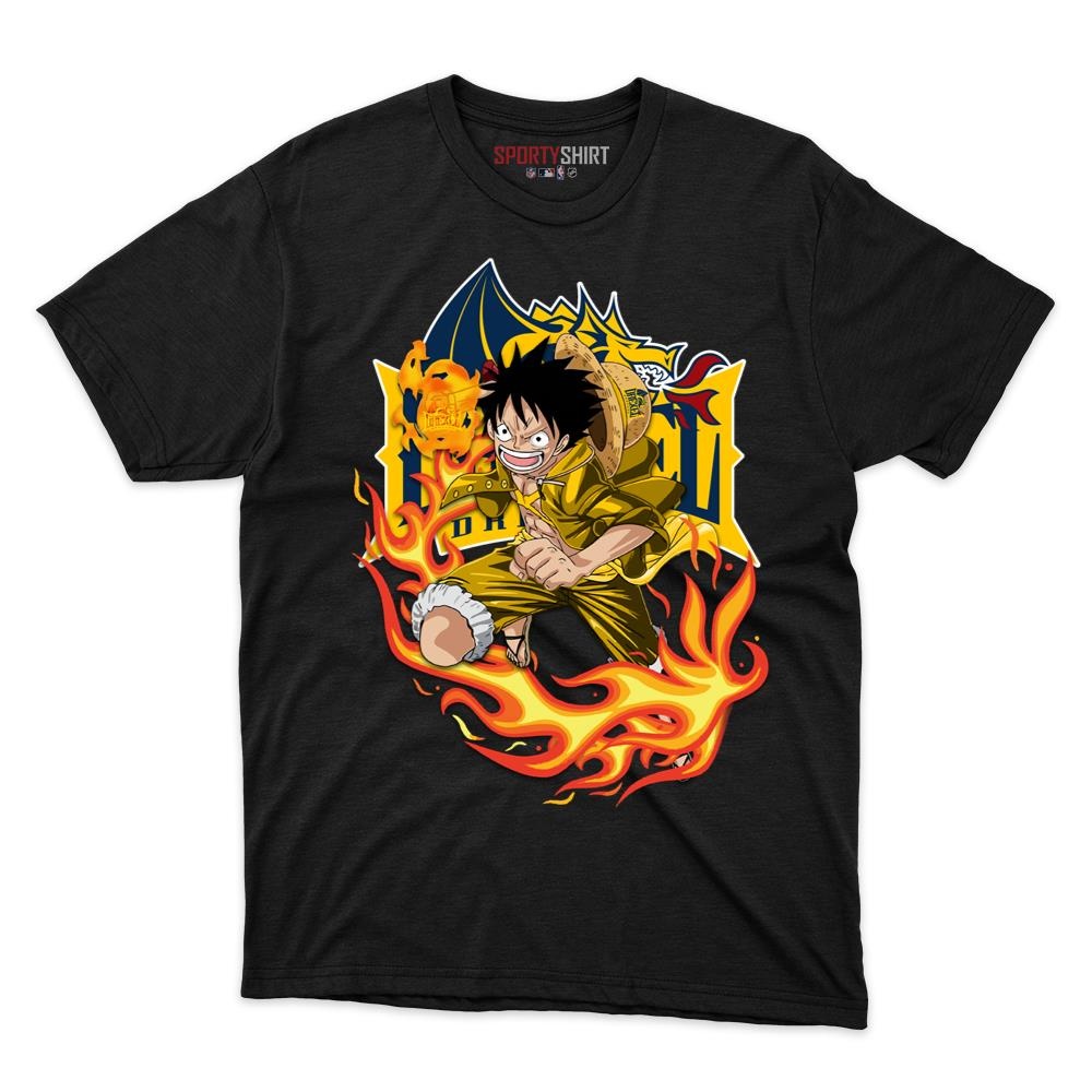 Drexel Dragons Luffy One Piece Unisex Cotton Tee, Anime Pirate Crossover Graphic Shirt, Game Day Fan Gift