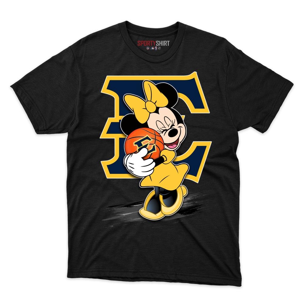 East Tennessee State Buccaneers Minnie Mouse Unisex Cotton Tee, Disney Cartoon Bow Graphic Shirt, Fan Gift