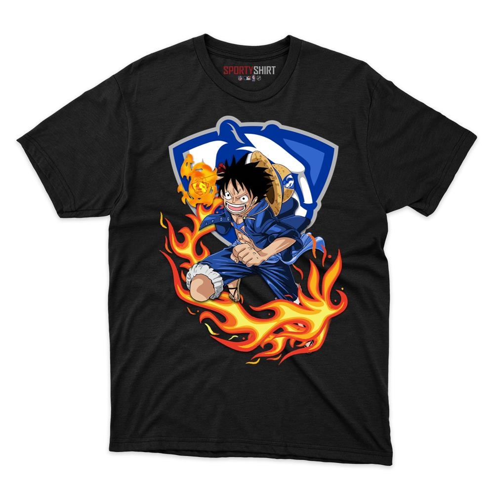 Eastern Illinois Panthers Luffy One Piece Unisex Cotton Tee, Anime Pirate Graphic Shirt, Game Day Fan Gift