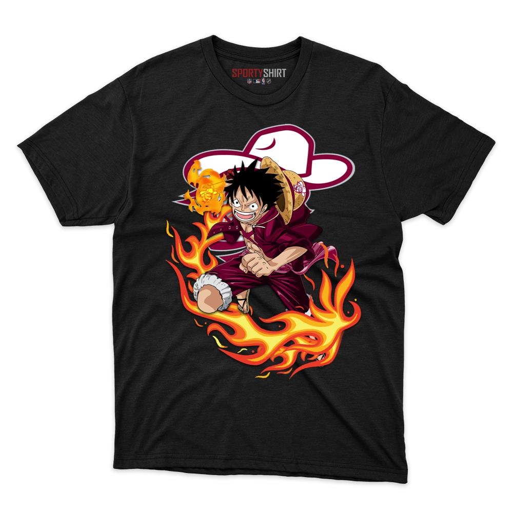 Eastern Kentucky Colonels Luffy One Piece Unisex Cotton Tee, Anime Pirate Graphic Shirt, Game Day Fan Gift
