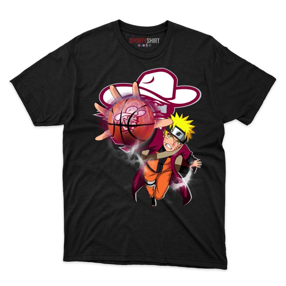 Eastern Kentucky Colonels Naruto Unisex Cotton Graphic Tee, Anime Ninja College Fan Game Day Shirt