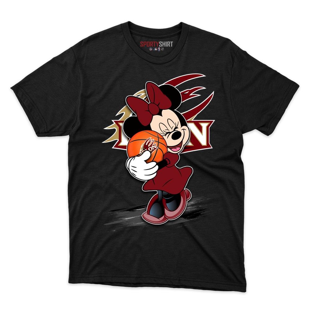 Elon Phoenix Minnie Mouse Unisex Cotton Graphic Tee, Cute Disney Cartoon Crossover College Fan Game Day Gift Shirt