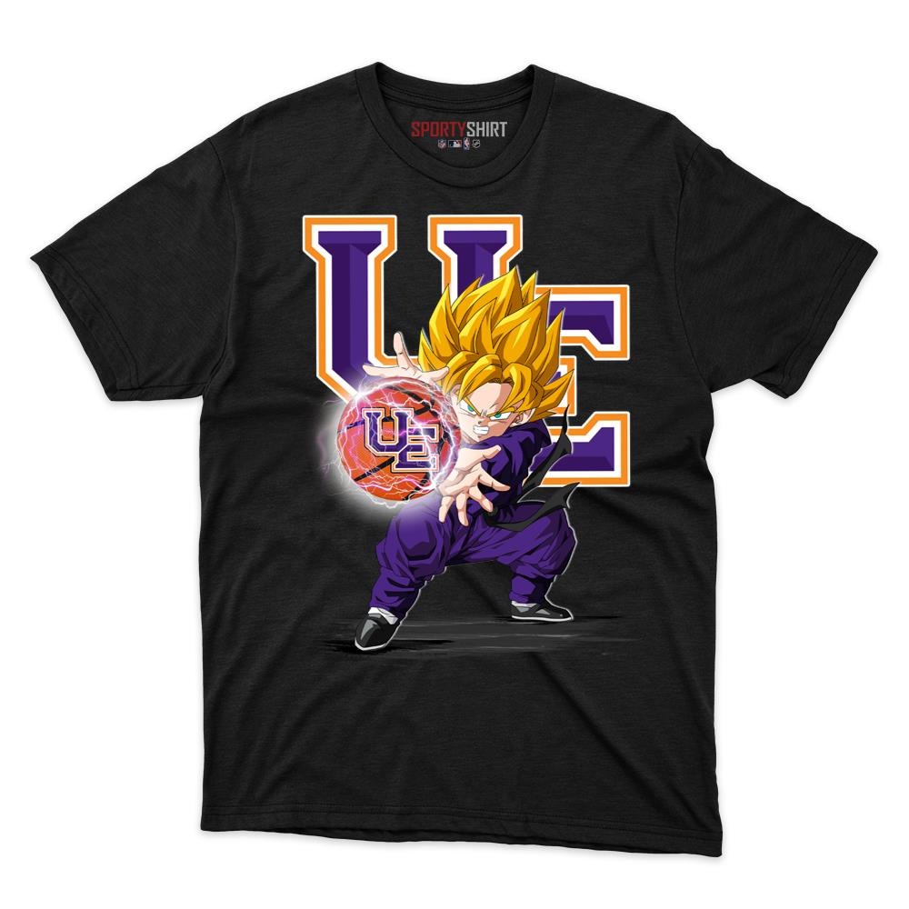 Evansville Purple Aces Goku Dragon Ball Z Unisex Cotton Graphic Tee, Anime College Fan Game Day Shirt