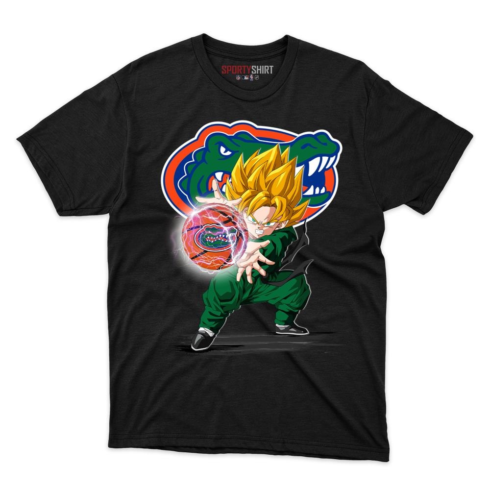 Florida Gators Goku Dragon Ball Z Unisex Cotton Graphic Tee, Anime Crossover College Fan Game Day Shirt