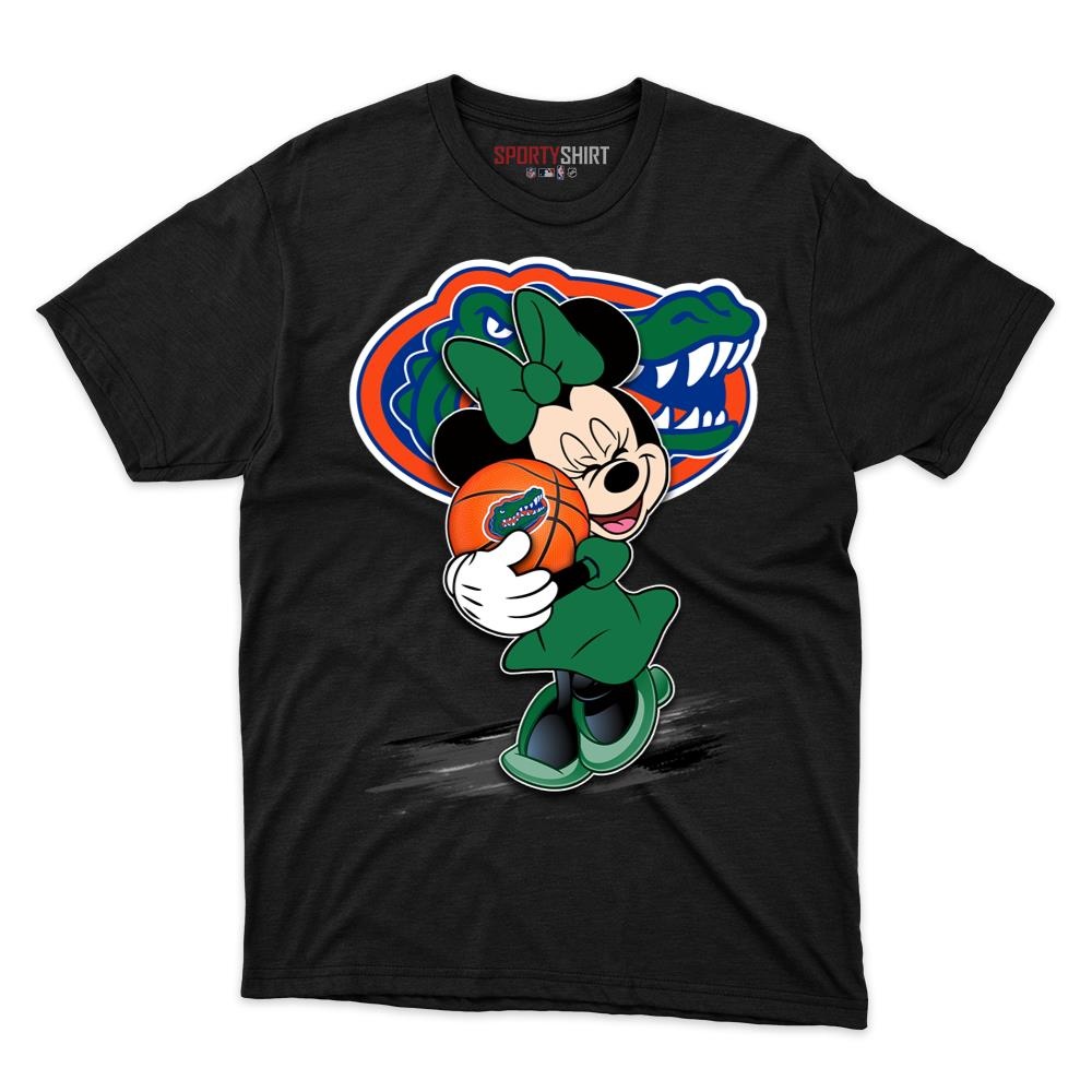 Florida Gators Minnie Mouse Unisex Cotton Graphic Tee, Cute Disney Cartoon College Fan Game Day Gift Shirt