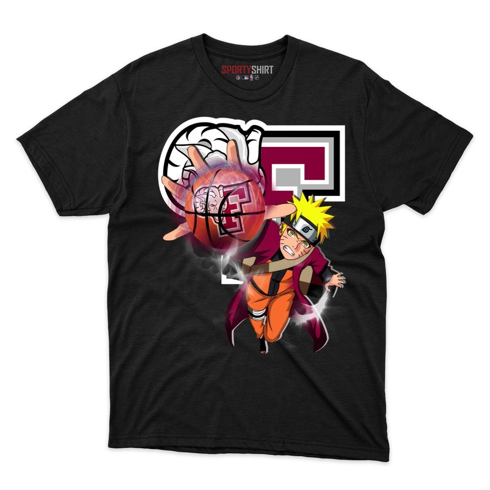 Fordham Rams Naruto Shinobi Unisex Cotton Graphic Tee, Konoha Ninja Crossover Shirt for Game Day Fans